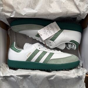 NEW SAMBA BARSTOOL SPIKELESS GOLF SHOES size 8.5 in box